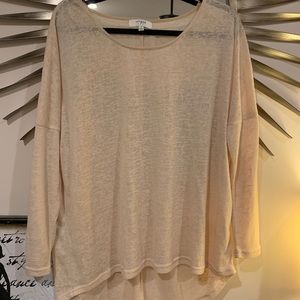 Umgee Peach Sweater- Peachy Cream